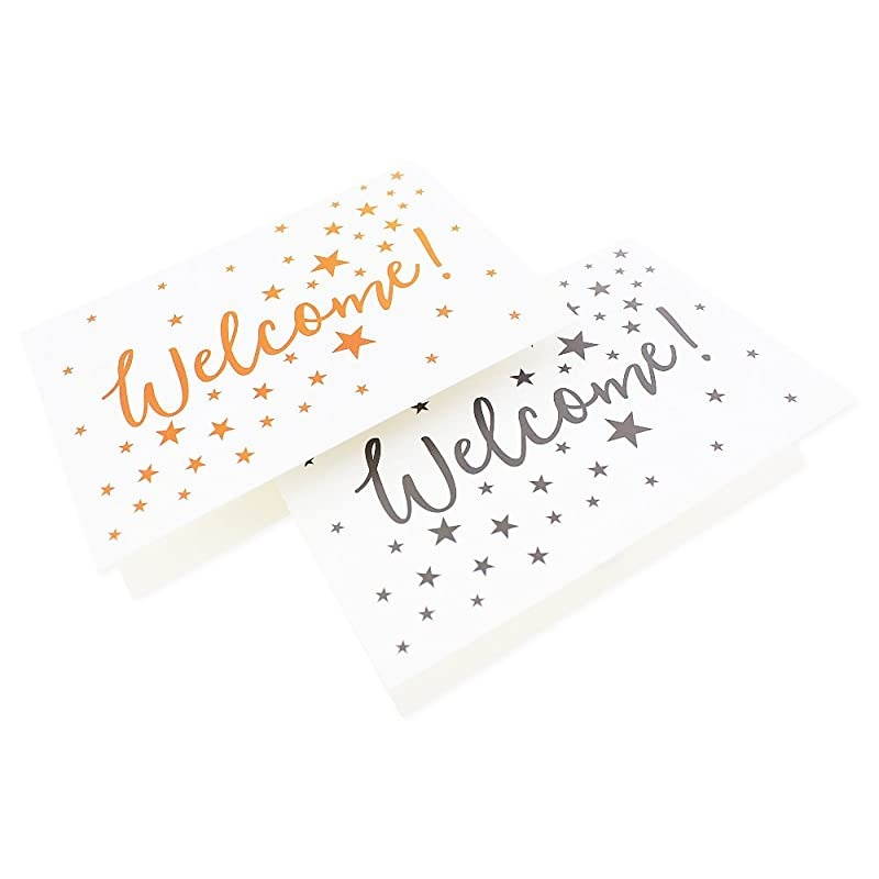 Assorted Pack Welcome Note Cards Bulk Box Set Blank on The Inside 6 Colorful Star Pattern Designs Includes Greeting Cards and Envelopes 4 x 6 Inches