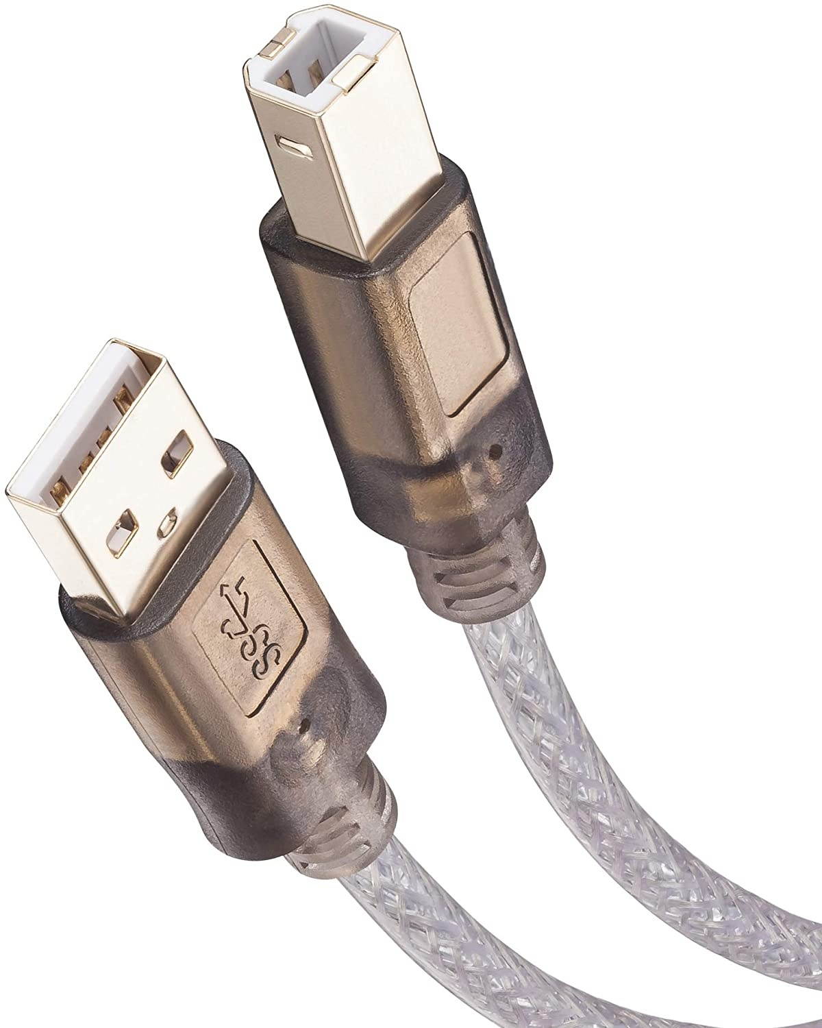 Printer Cable 30Ft2.0 Printer Scanner Cable Cord USB Type A Male to B Male High Speed for HP Canon LexmarkDell Xerox Samsung etc(30 Ft/10M)