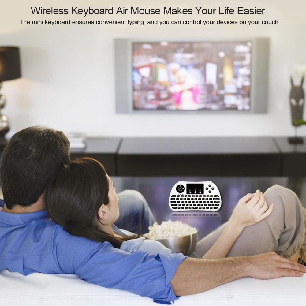 P9 2.4G RF Wireless Keyboard Flash Blacklit Keyboard w/ Touchpad Mouse Combo Multimedia Keys Handheld Remote