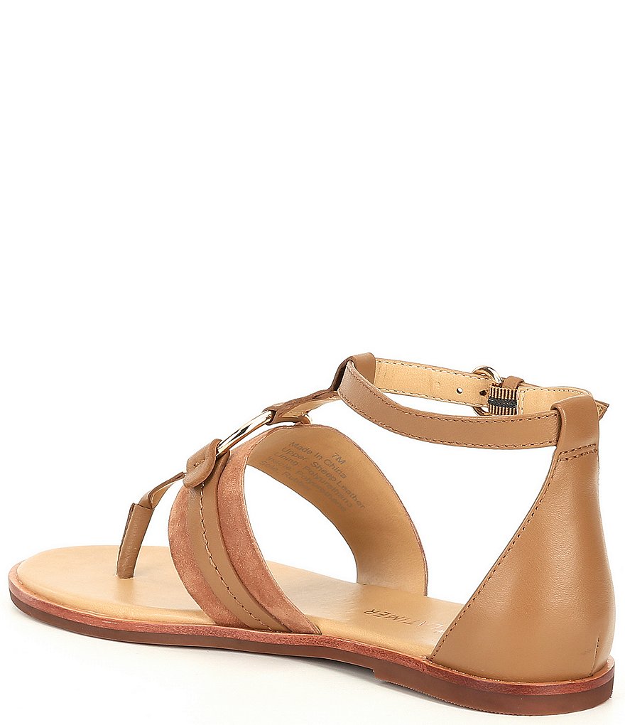 Gibson & Latimer Jaylee Circle Ornament Leather Sandals