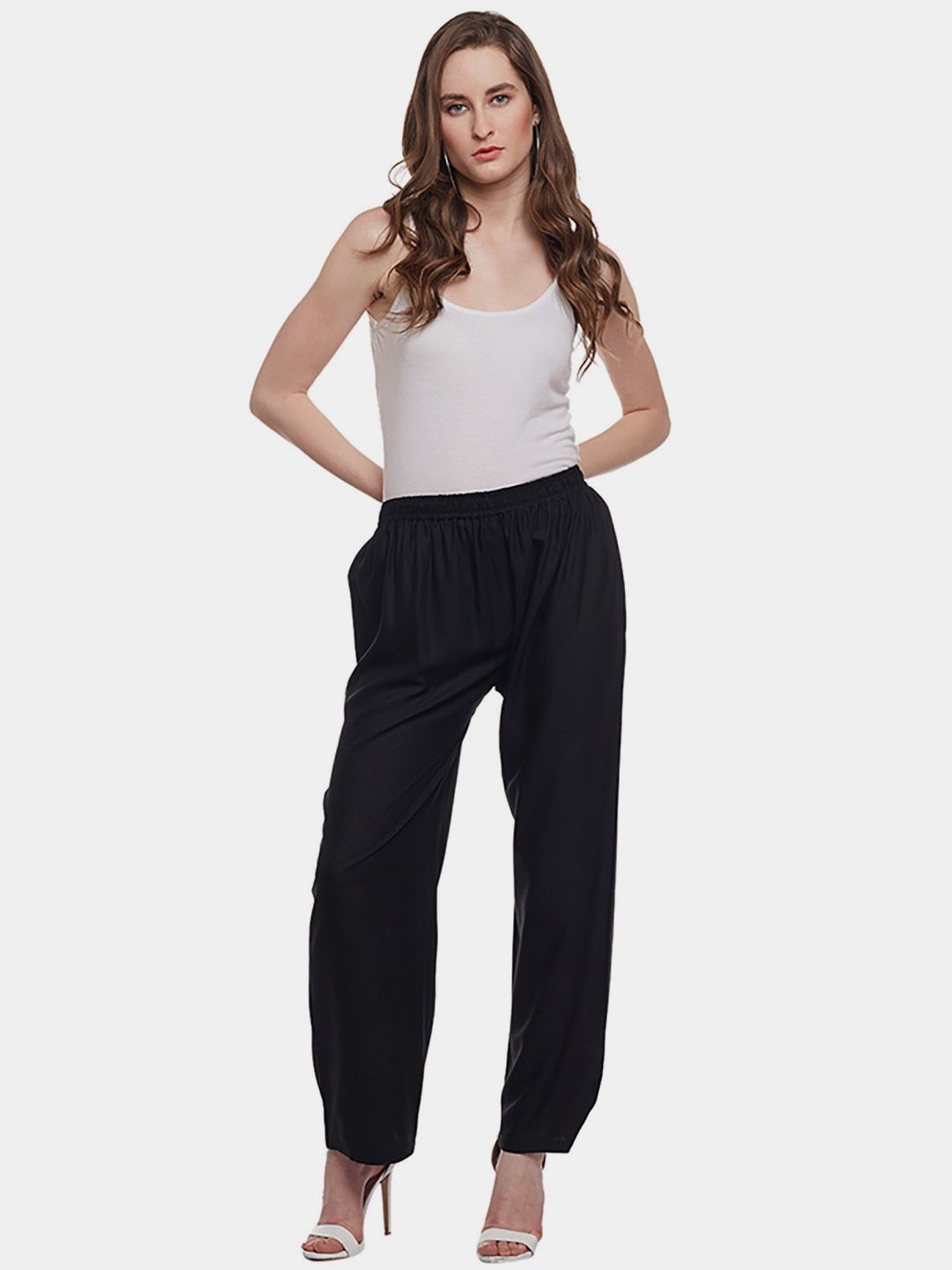 Castle Black Straight Fit Palazzos