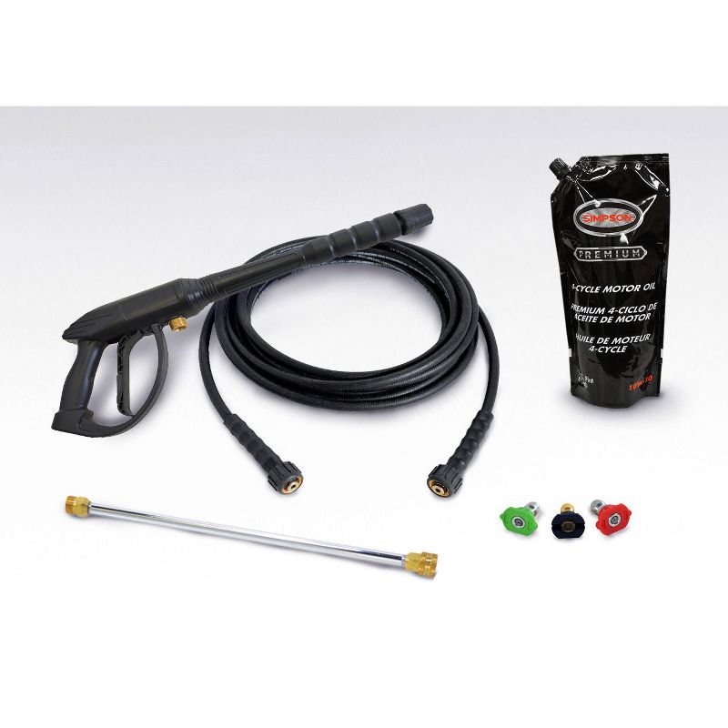 Simpson Clean Machine Steel Gas Powered Engine Pressure Washer With Wand, Black