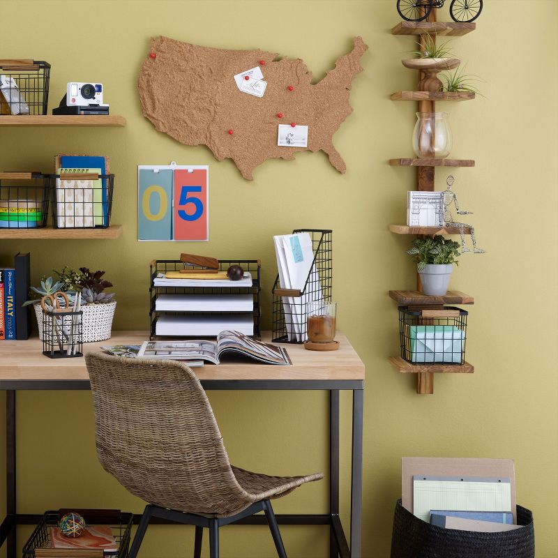 Design Ideas Sutton Magazine File Holder - Desk Organization - Matte Black, 9.9" x 3.9" x 10.2"