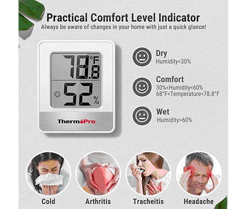 ThermoPro TP49 Digital Indoor Hygrometer Thermometer Humidity Monitor