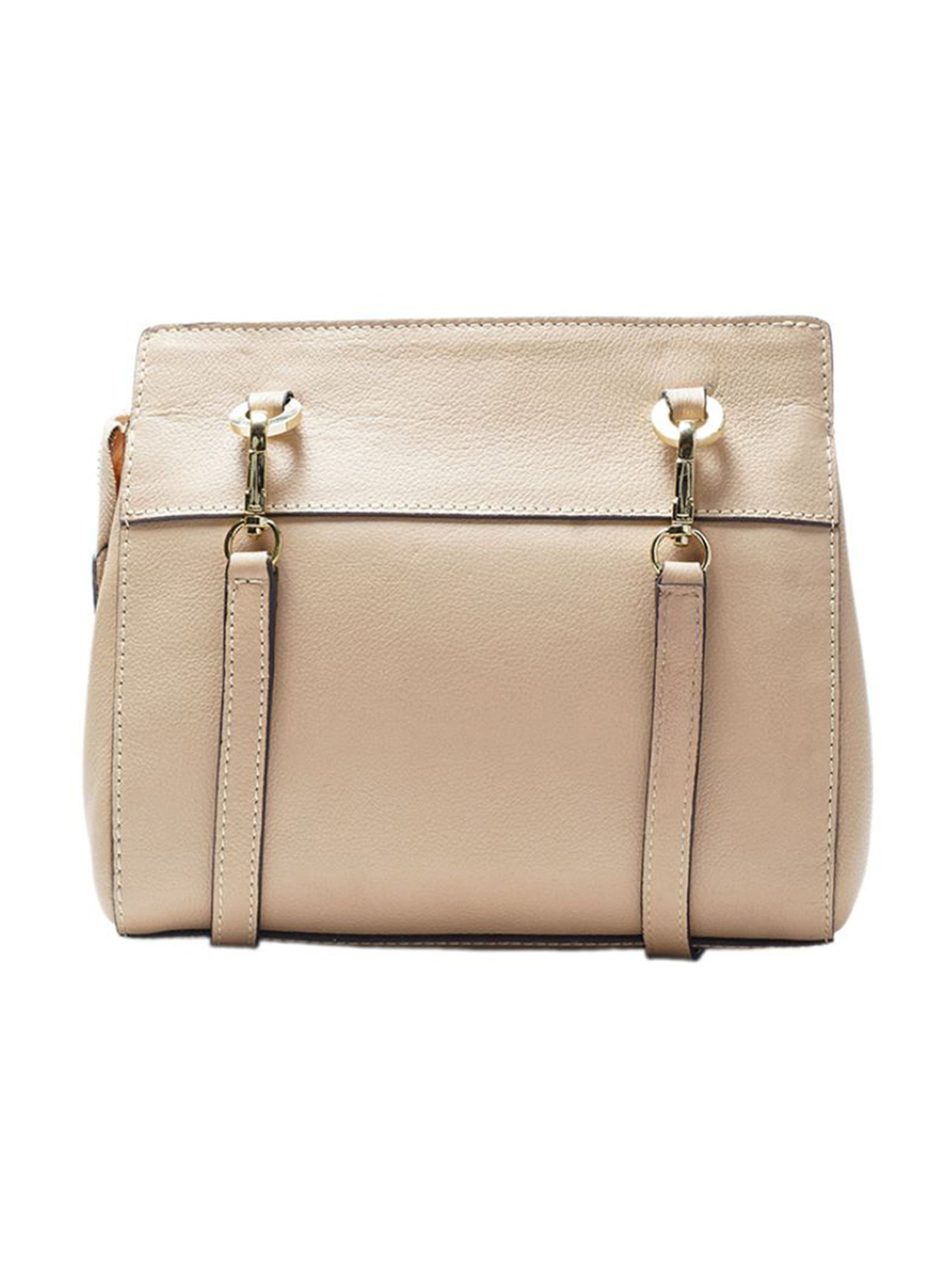 RI2K London Nude Leather Medium Cross Body Bag