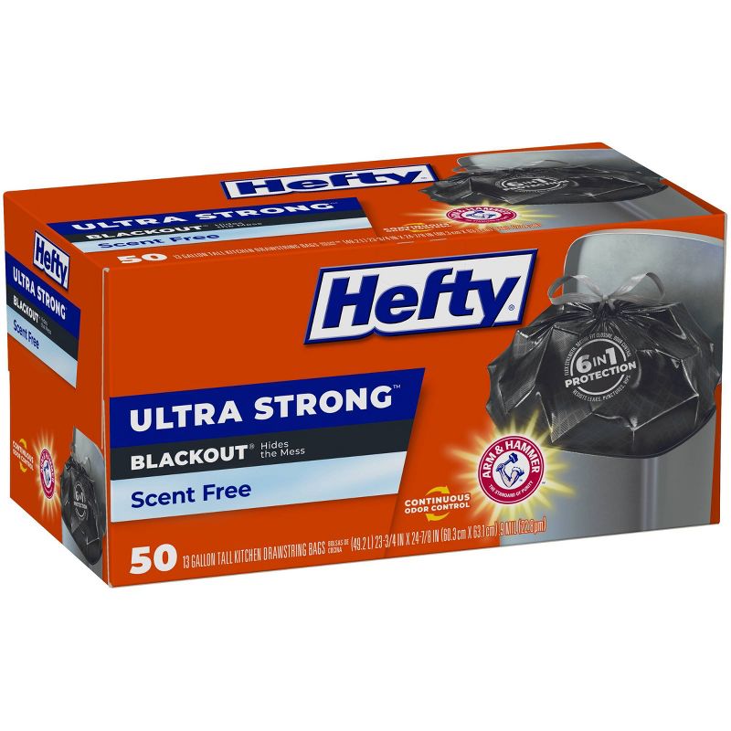 Hefty Strong Extra Large Drawstring Trash Bags - 33 Gallon - 26ct