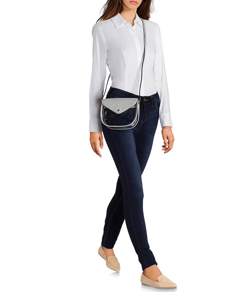 Kate Landry Saddle Clear Stadium Crossbody Bag