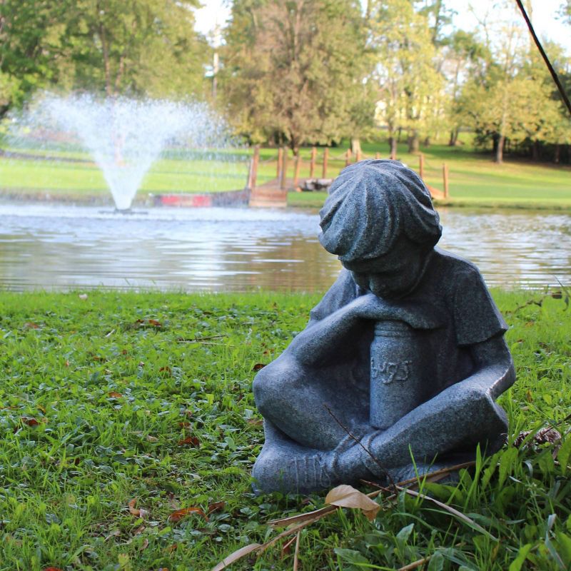 Emsco 21" Resin Natural Boy Statuary - Granite