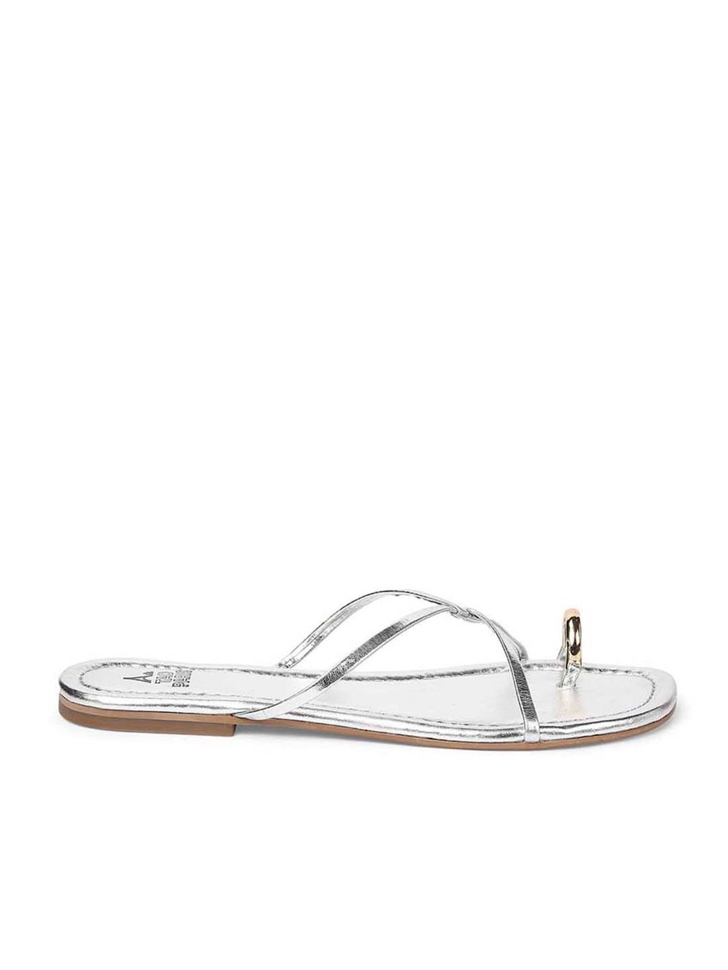 Tao Paris Women's Rihana Silver Toe Ring Sandals