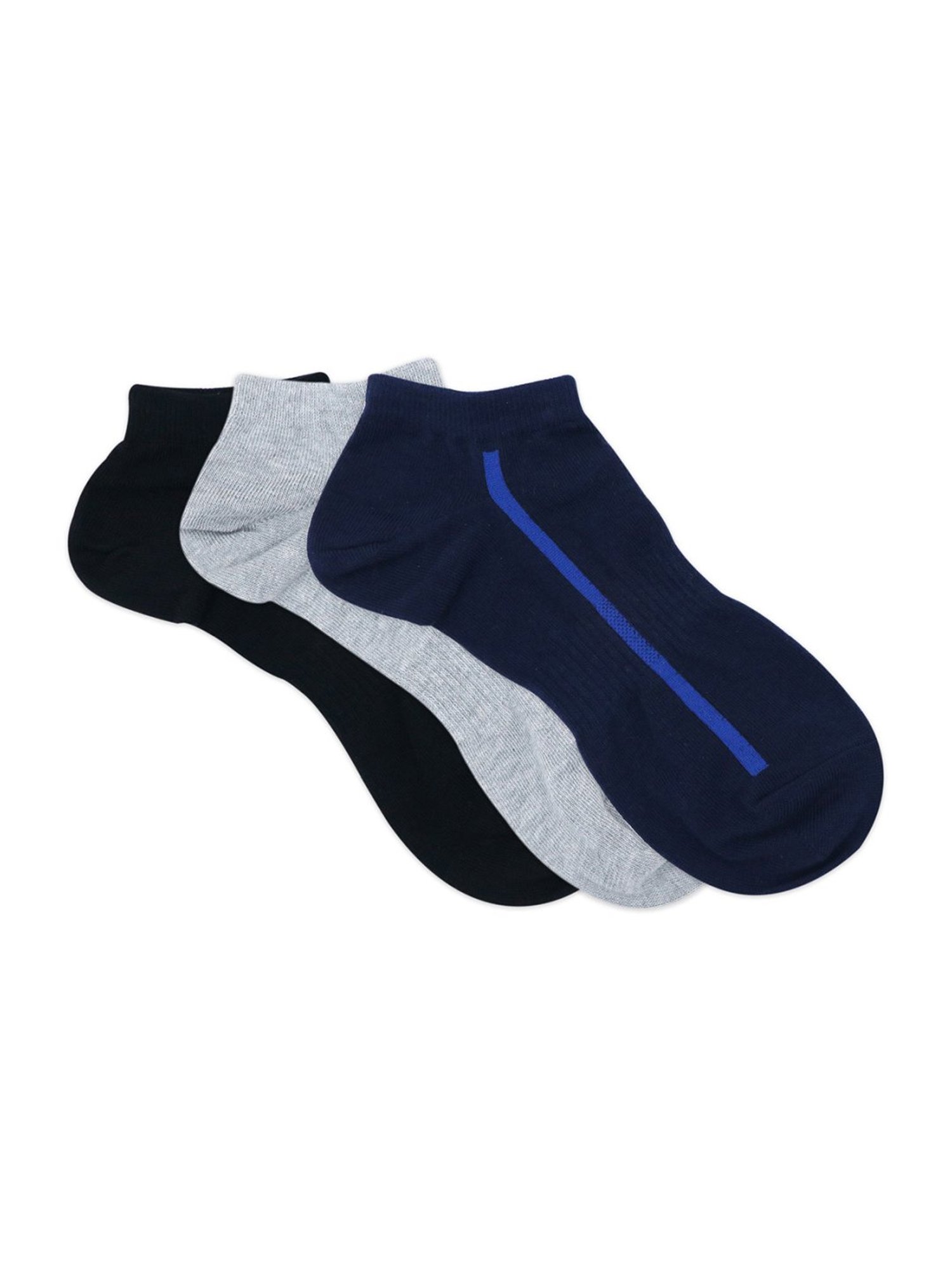 BALENZIA Cotton Self Pattern Ankle Length Socks (Pack Of 3)