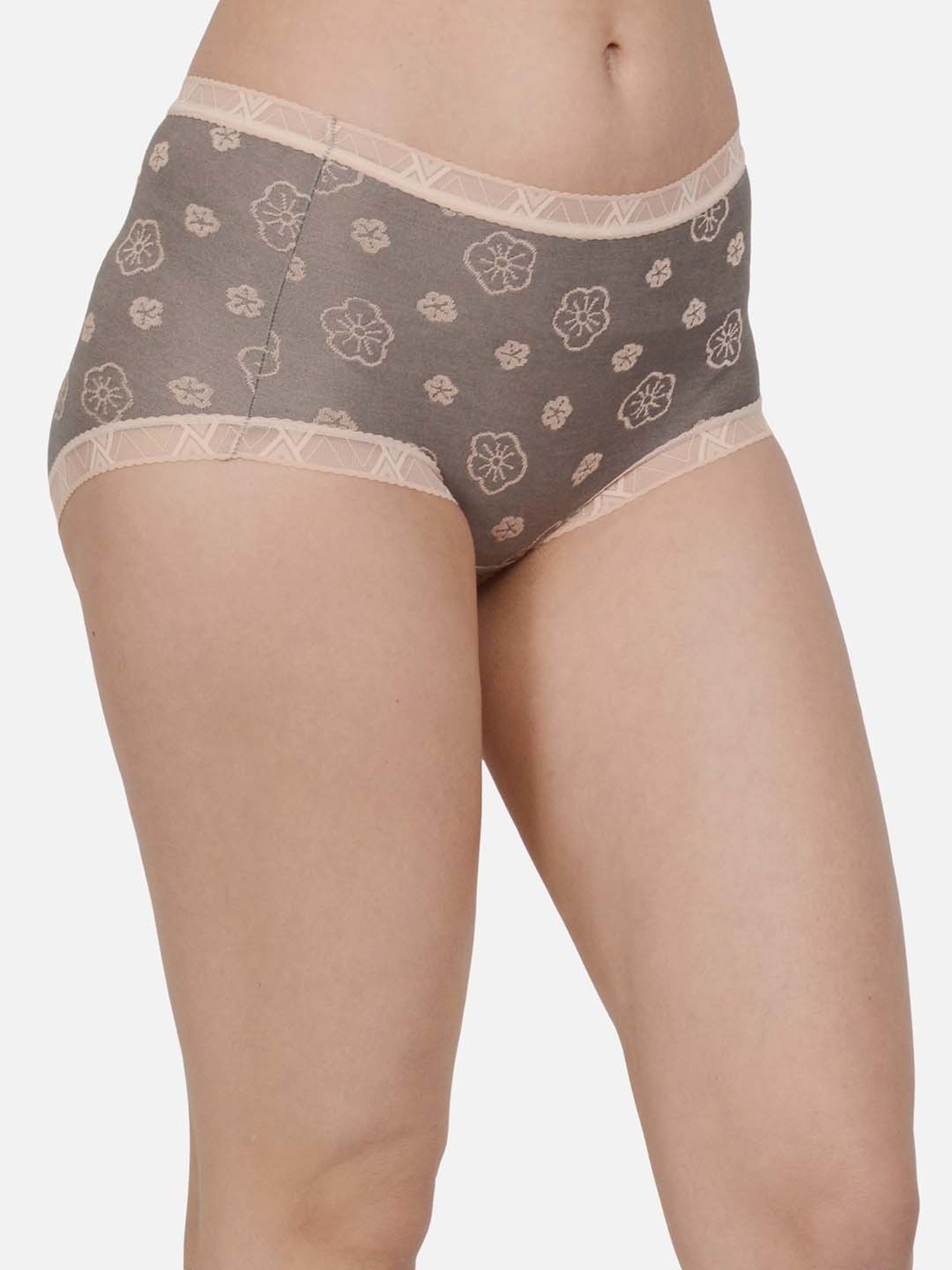 mod & shy Grey Printed Hipster Panty