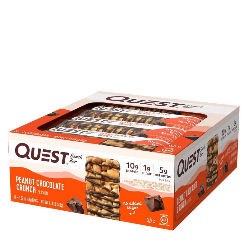 Quest Snack Bar Peanut Chocolate Crunch - 12ct