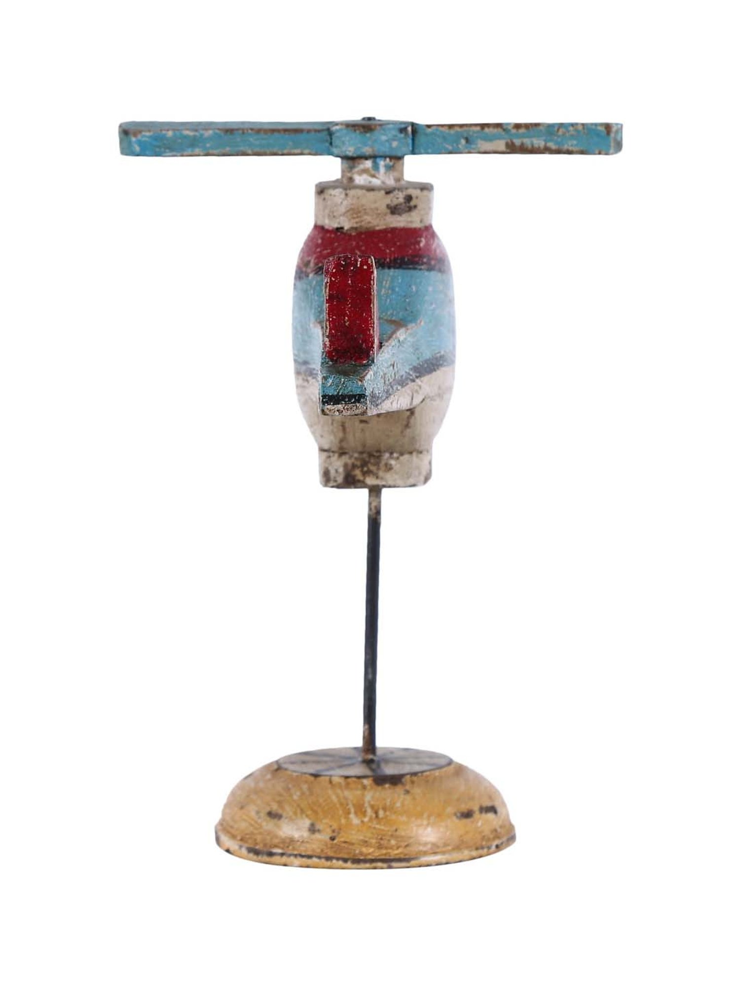 Artisans Rose Multicolor Wood Helicopter Accessory - Set of 1