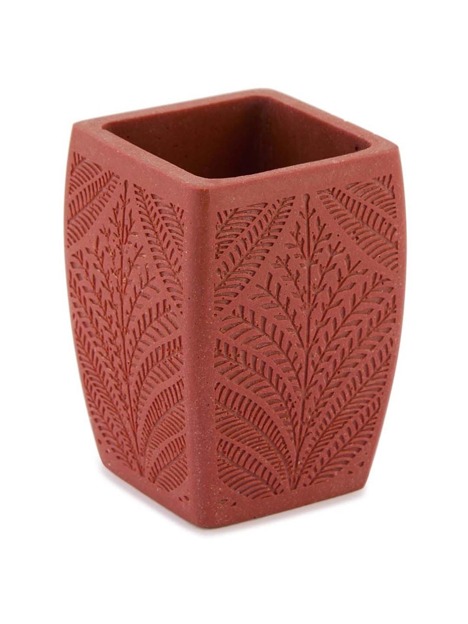 Fabindia Home Parni Red Stone 3Pcs Bath Accessories Set