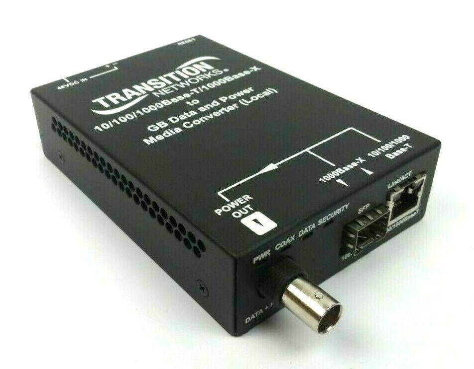 Transition Ethernet Over Coax Extender RJ45 SFP Local Unit EOCPSE4020-110