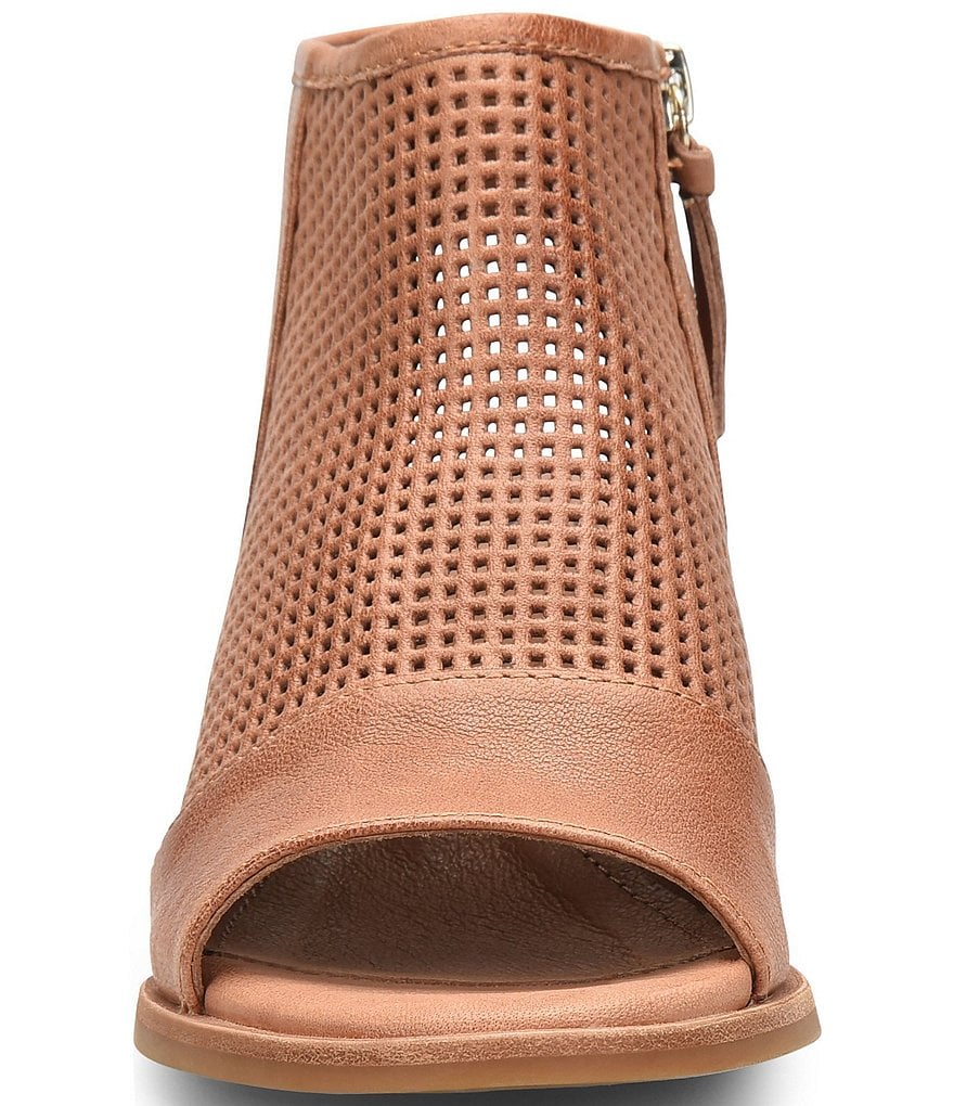 Sofft Coraline Leather Peep-Toe Sandals