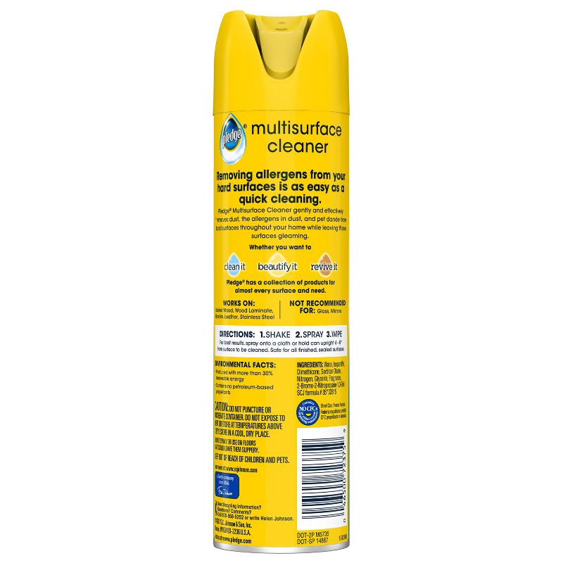 Pledge Dust & Allergen Lemon Multisurface Cleaner - 9.7oz