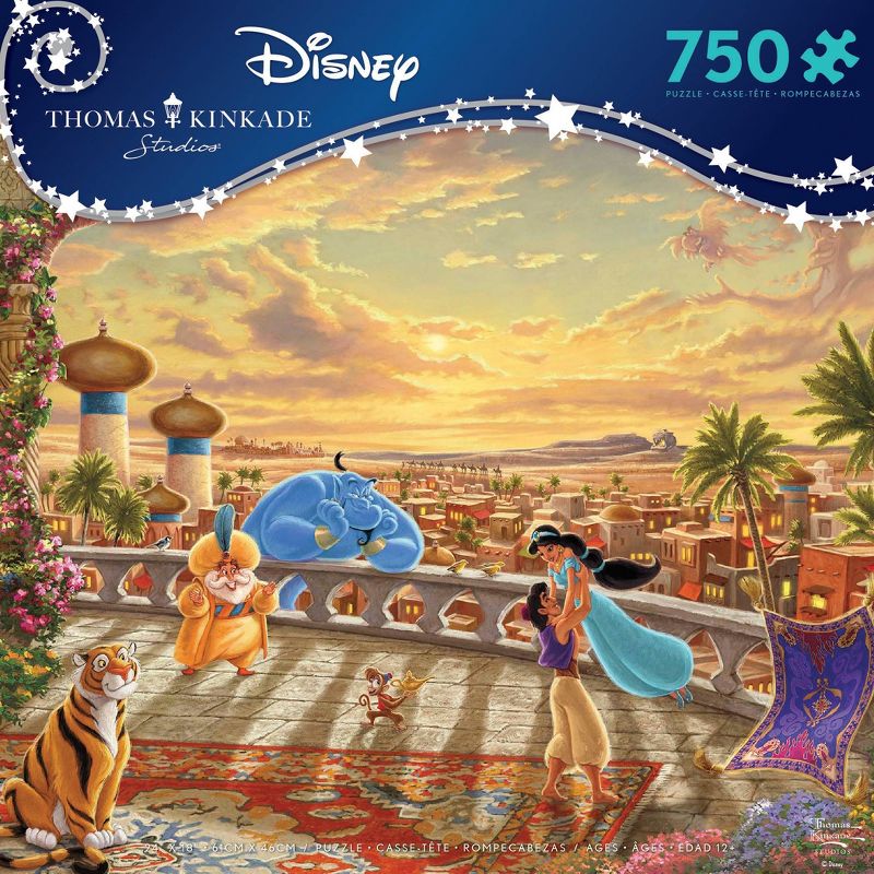 Ceaco Disney Thomas Kinkade: Jasmine Desert Sunset Jigsaw Puzzle - 750pc