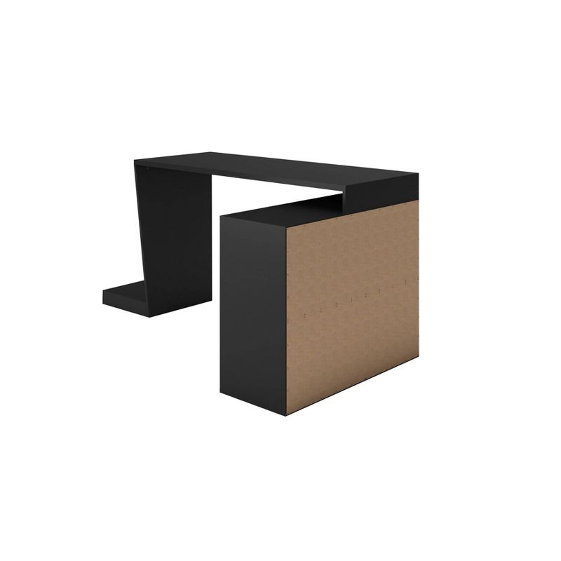 Randalls Gamer Desk 3.0 with 4 Shelves Black - Manhattan Comfort