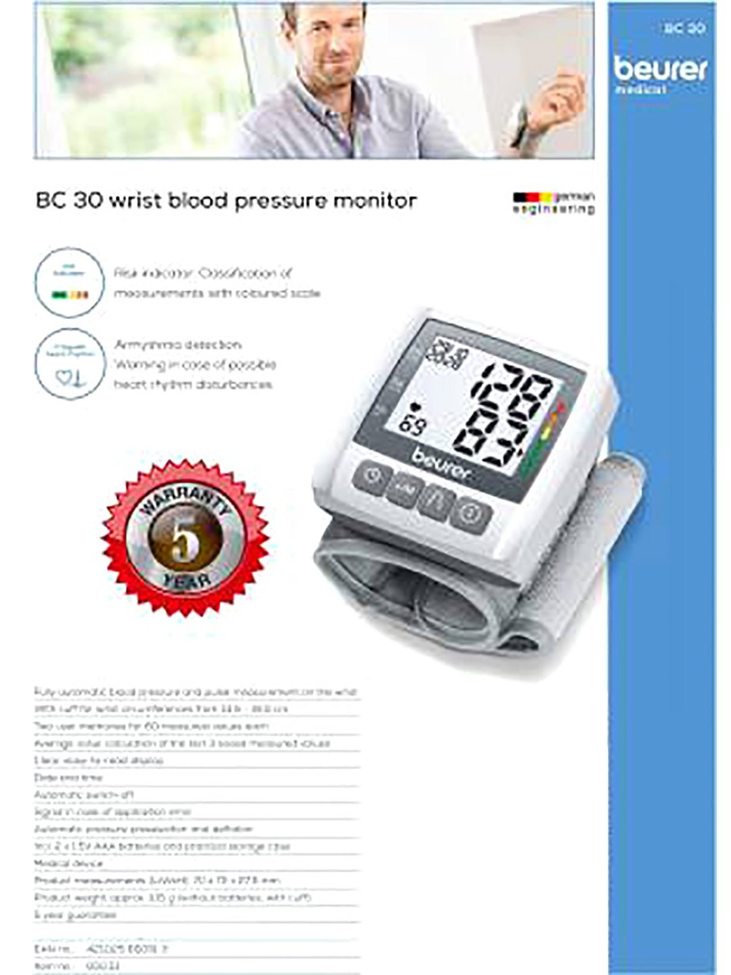 Beurer BC 30 Automatic Wrist Blood Pressure Monitor