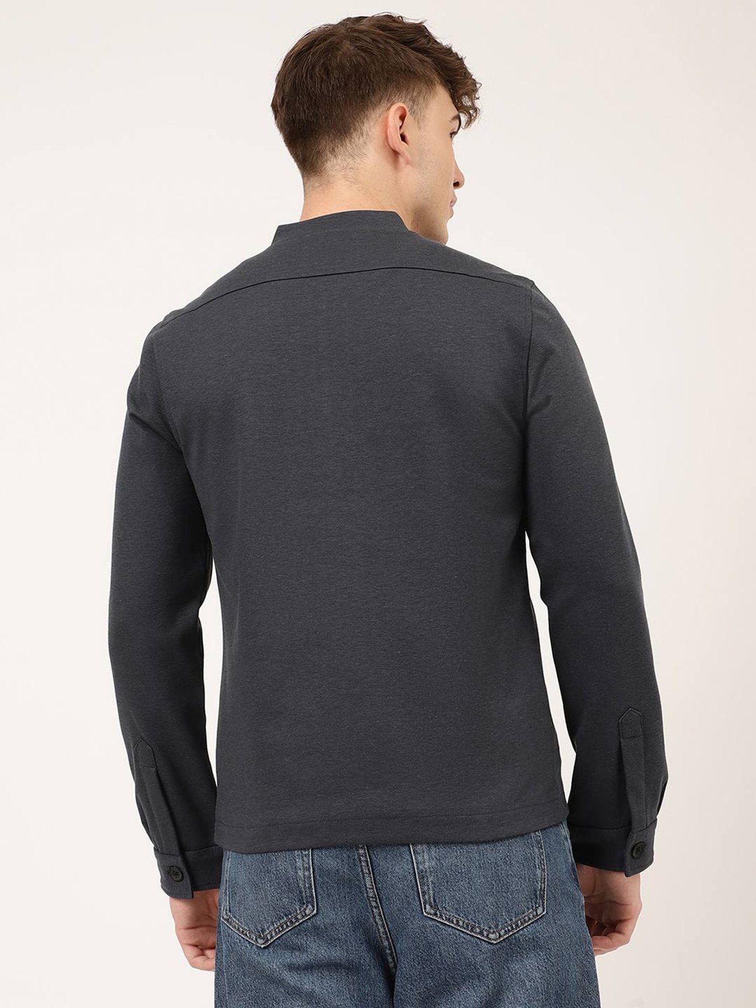 Lindbergh Grey Slim Fit Bomber Jacket