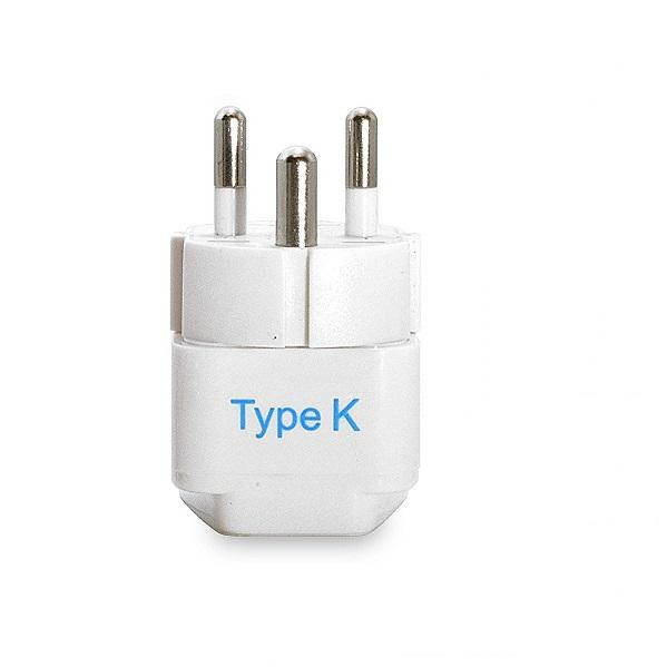 Ceptics Grounded Denmark Travel Plug Adapter (Type K), Universal Socket Plug Accepts Plugs From any Country, Perfect for Cell Phones, Laptops, Chargers and More - 3 Pack (GP-20)
