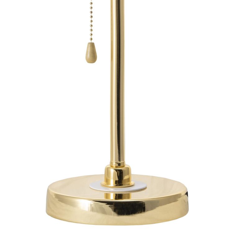 23" Iron/Seeded Glass Axel Farmhouse Industrial Task Lamp (Includes LED Light Bulb) Black - JONATHAN Y