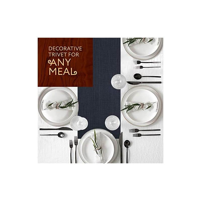 Decorative Trivet and Kitchen Table Runners Handles Heat Up to 300F, Anti Slip, Hand Washable, and Convenient for Hot Dishes and Pots,Hand Washable (Royal Blue)