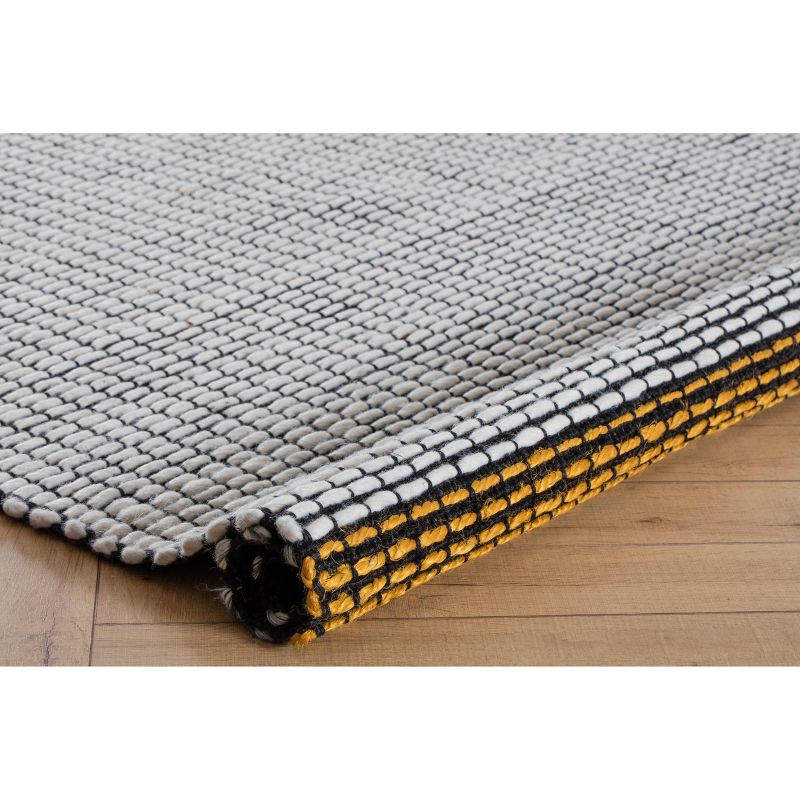 8'x10' Twilight Area Rug Black/Ivory/Mustard Yellow - Anji Mountain