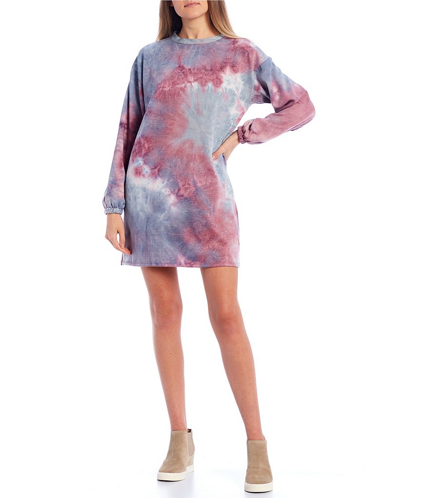 Good Luck Gem Tie-Dye Tunic Dress