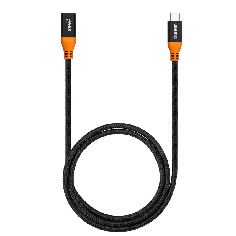 USB Type C Extension Cable 3ft, iXever USB Type C Gen2 10Gbps 100W (20V/5A) PD Fast Charging,USB 3.1 C Male to Female Extender Cord Compatible with Nintendo Switch, MacBook, Pro Pixel 3 2 XL