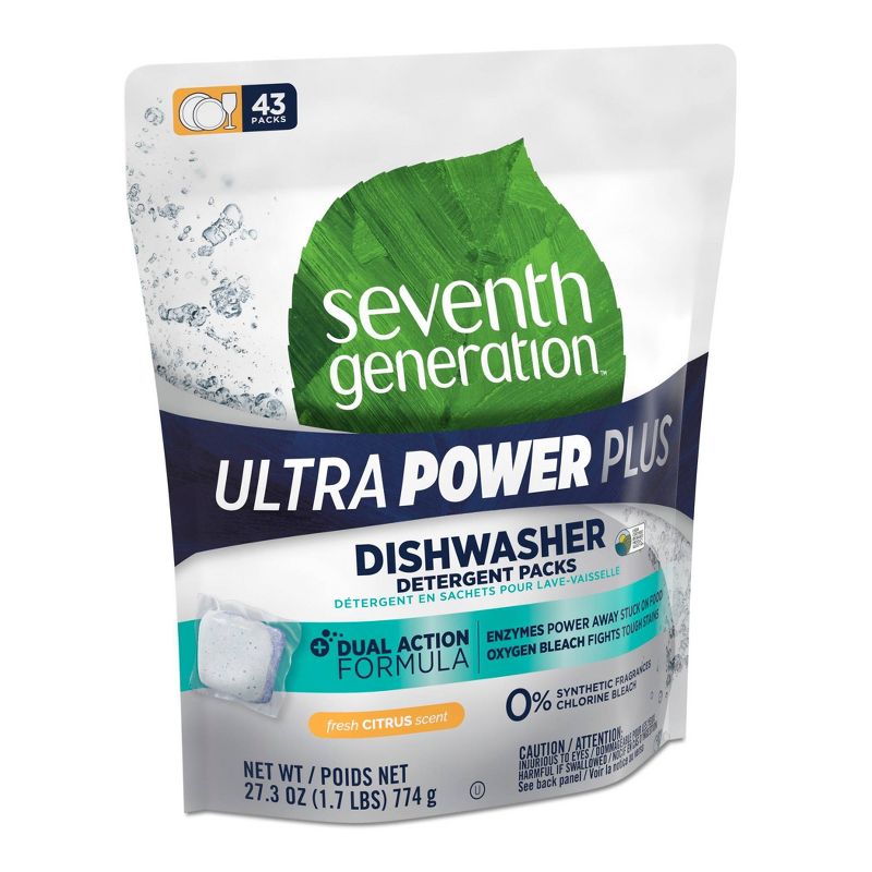 Seventh Generation Ultra Power Plus Dishwasher Detergent Packs – 43ct