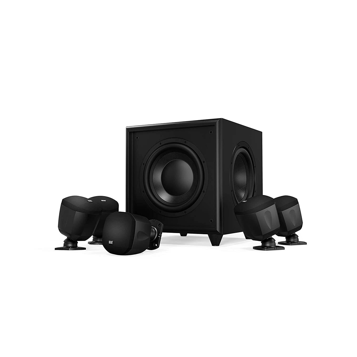 OSD Nero 3" Cube Speaker Mountable Swivel Home Theater Setup 25W RMS Power (Black Single)