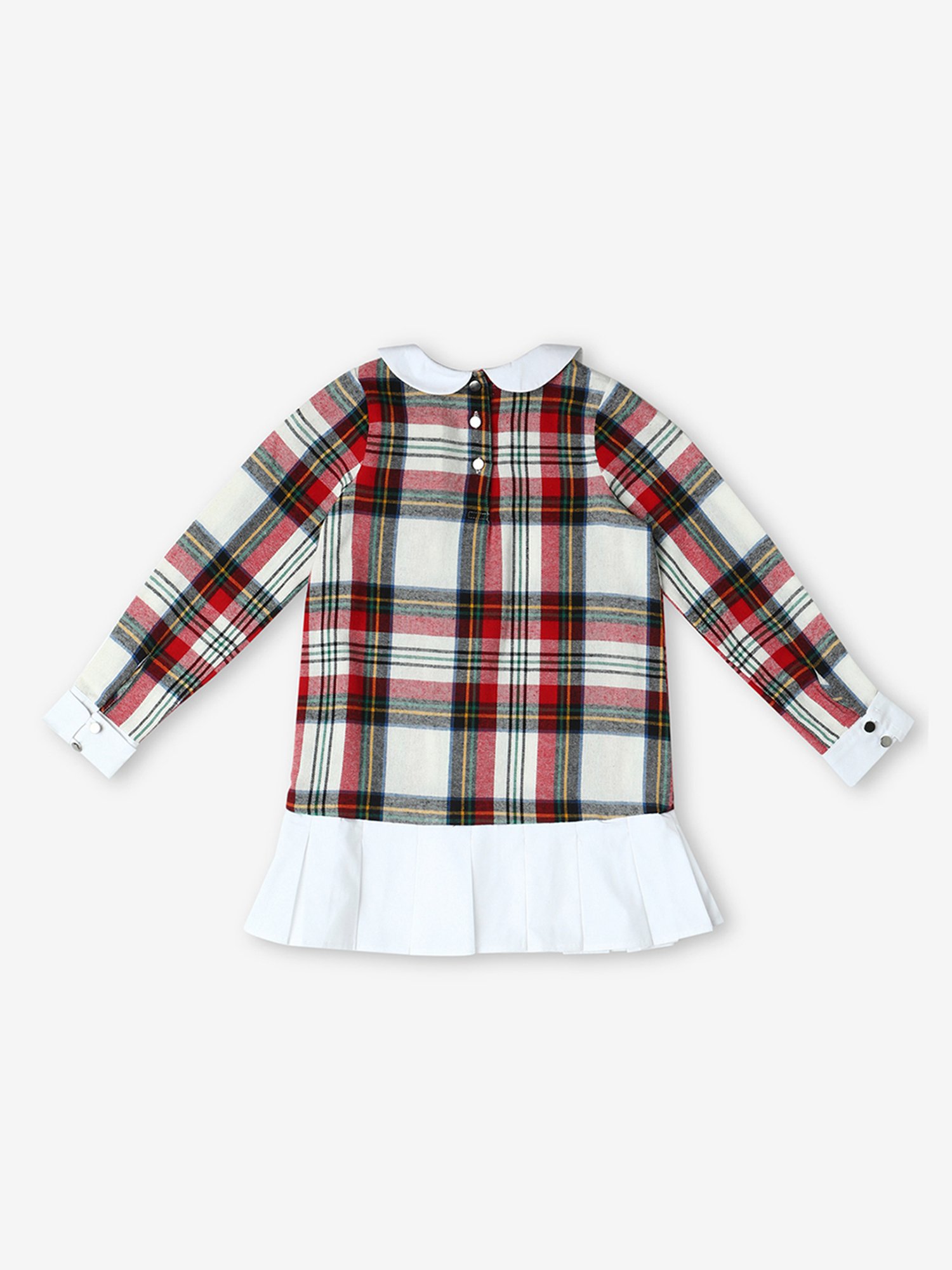 Ed-a-Mamma Kids Multicolor Checks Full Sleeves Dress