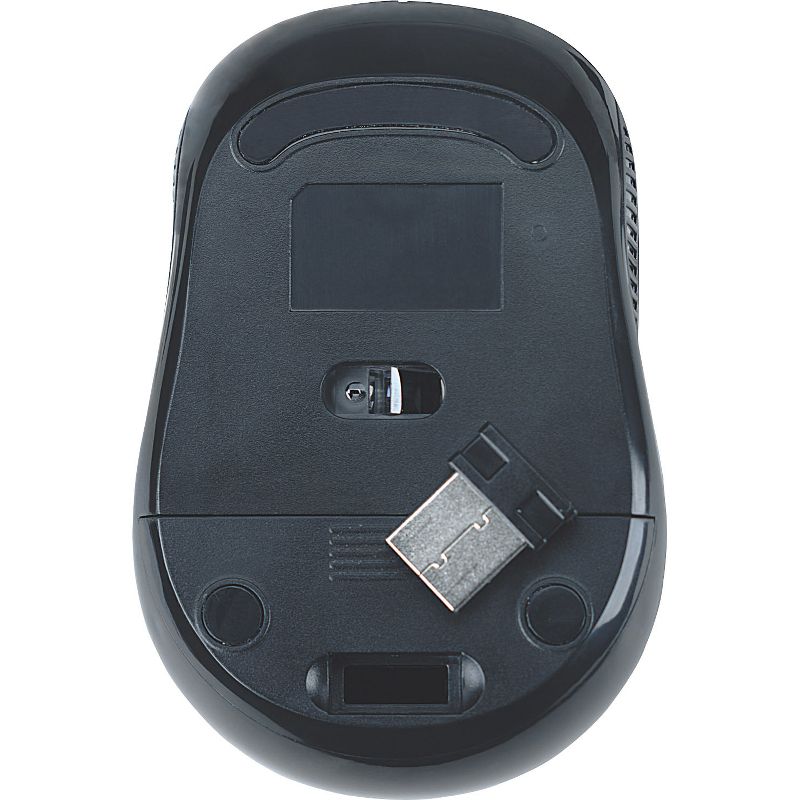 Manhattan Wireless Optical USB Mouse, 2000 dpi, Black/Silver