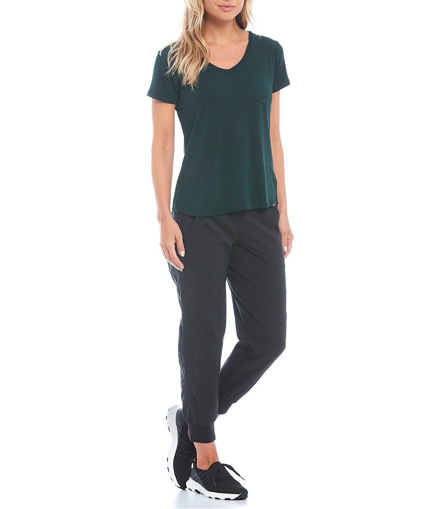 prAna Foundation Lightweight Stretch Jersey Short Sleeve V-Neck Pocket Tee