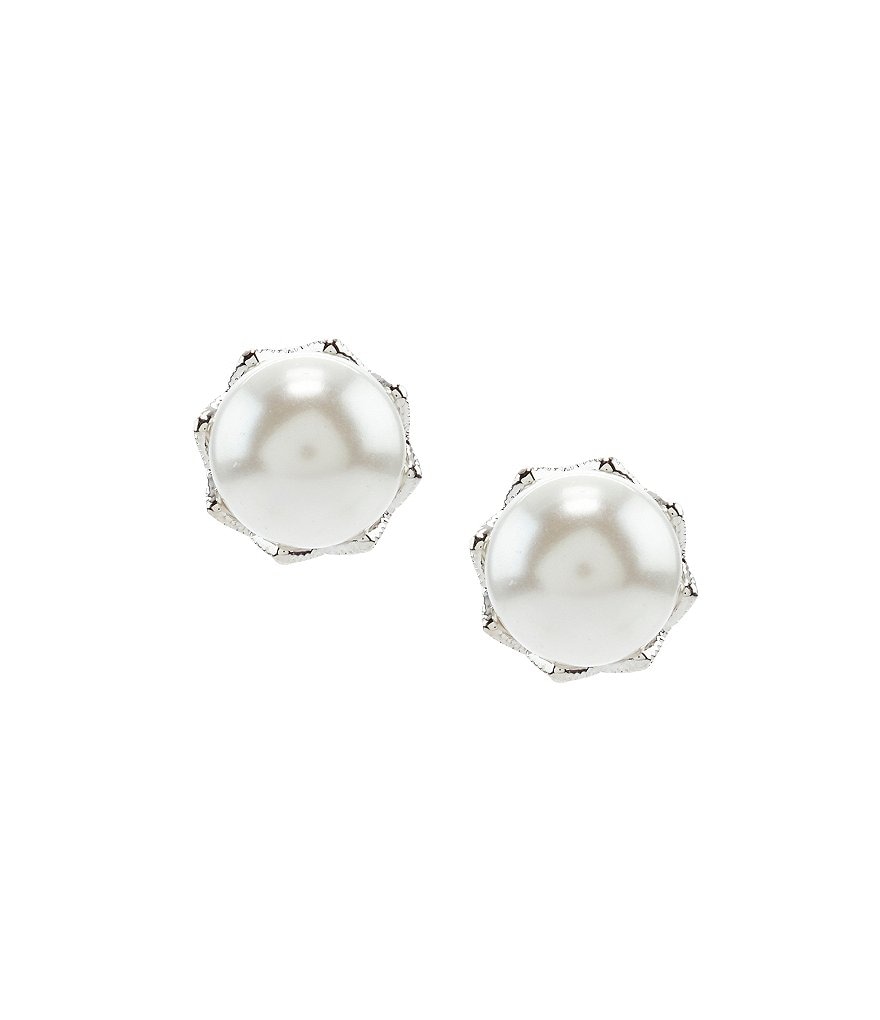 Nadri Faux-Pearl Stud Earrings