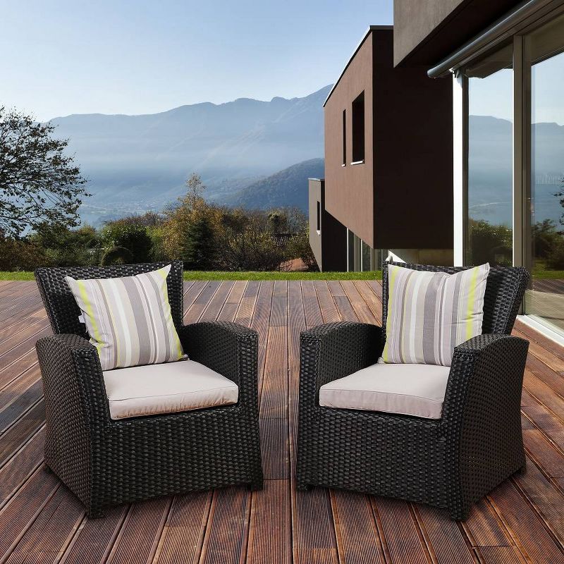 Staffordshire 2pc Wicker Patio Armchair Set - International Home Miami