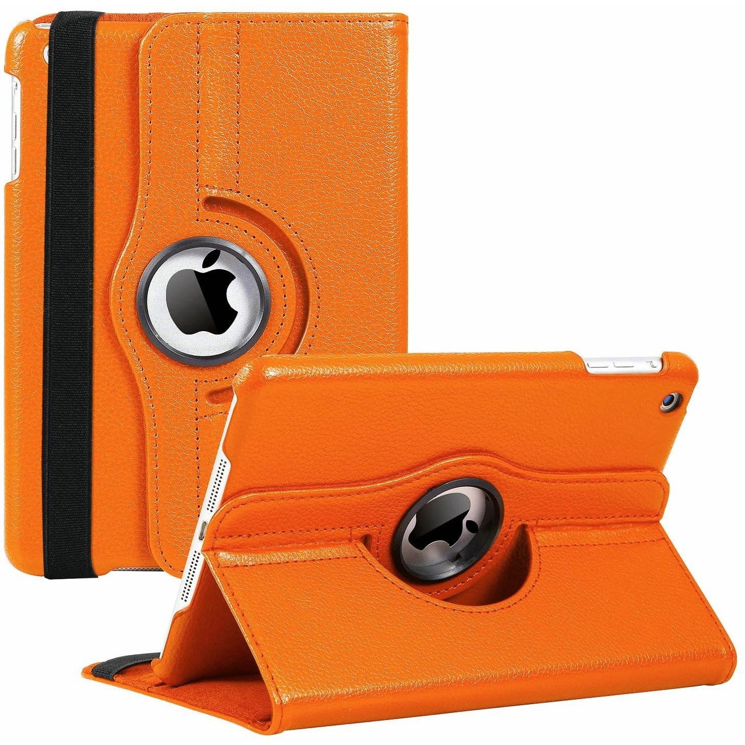 360 Degree Smart Rotating Leather Hybrid Case for iPad 10.2 inch (8th & 7th Gen) - Orange