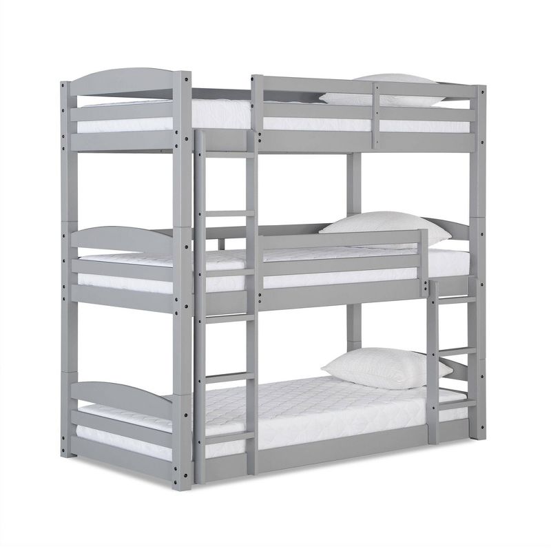 Bertha Triple Floor Bunk Bed Gray - Dorel Living