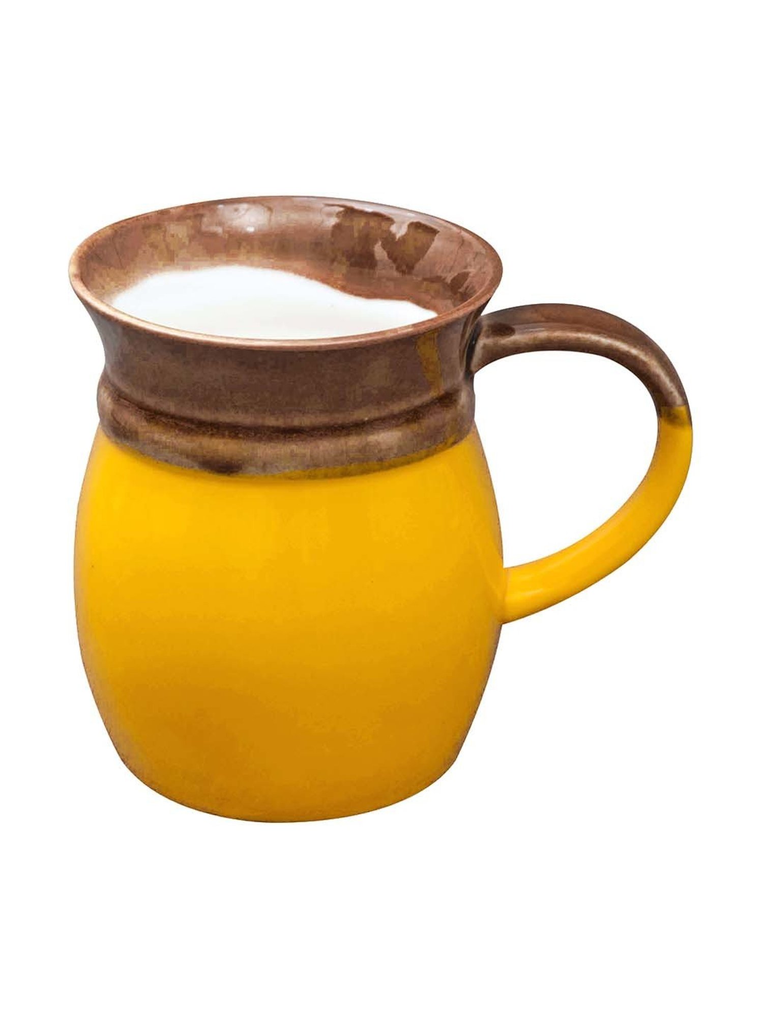 Clay Craft Multicolor Fine Ceramic Milk Mug - 350 ml - 1 Pc