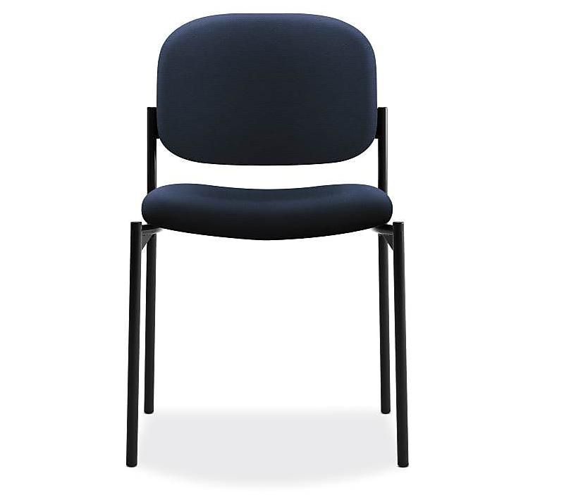 Basyx VL606 Series Stacking Armless Guest Chair Navy Fabric VL606VA90