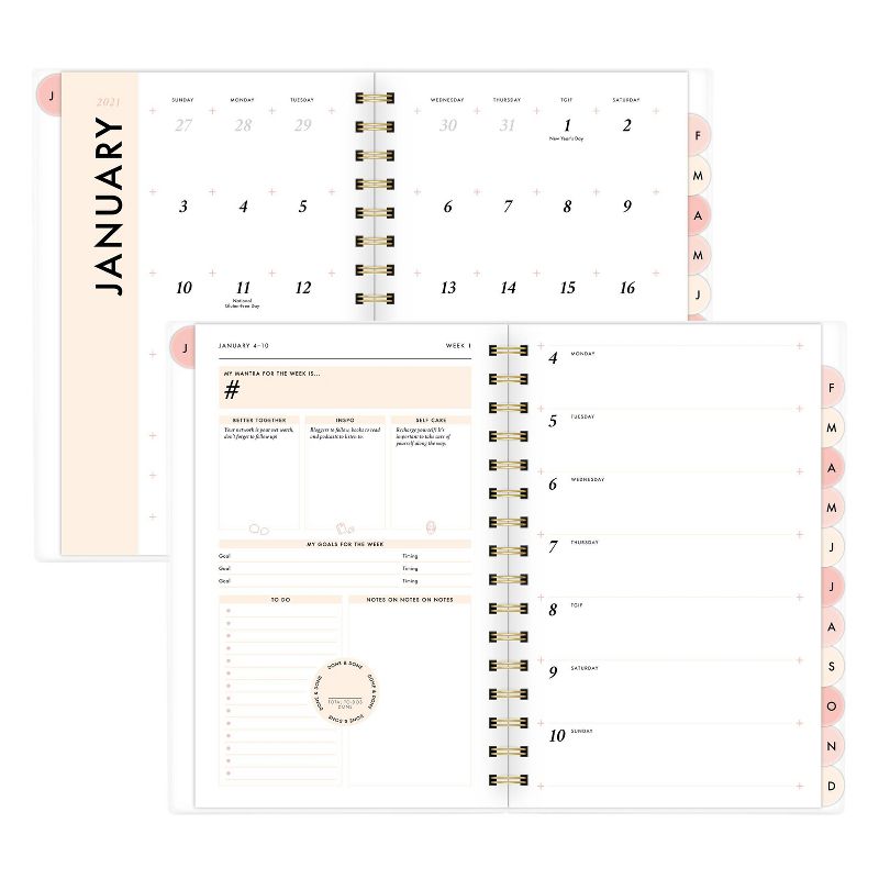 2021 Planner 5.875" x 8.5" Clear Poly Wave - Create & Cultivate