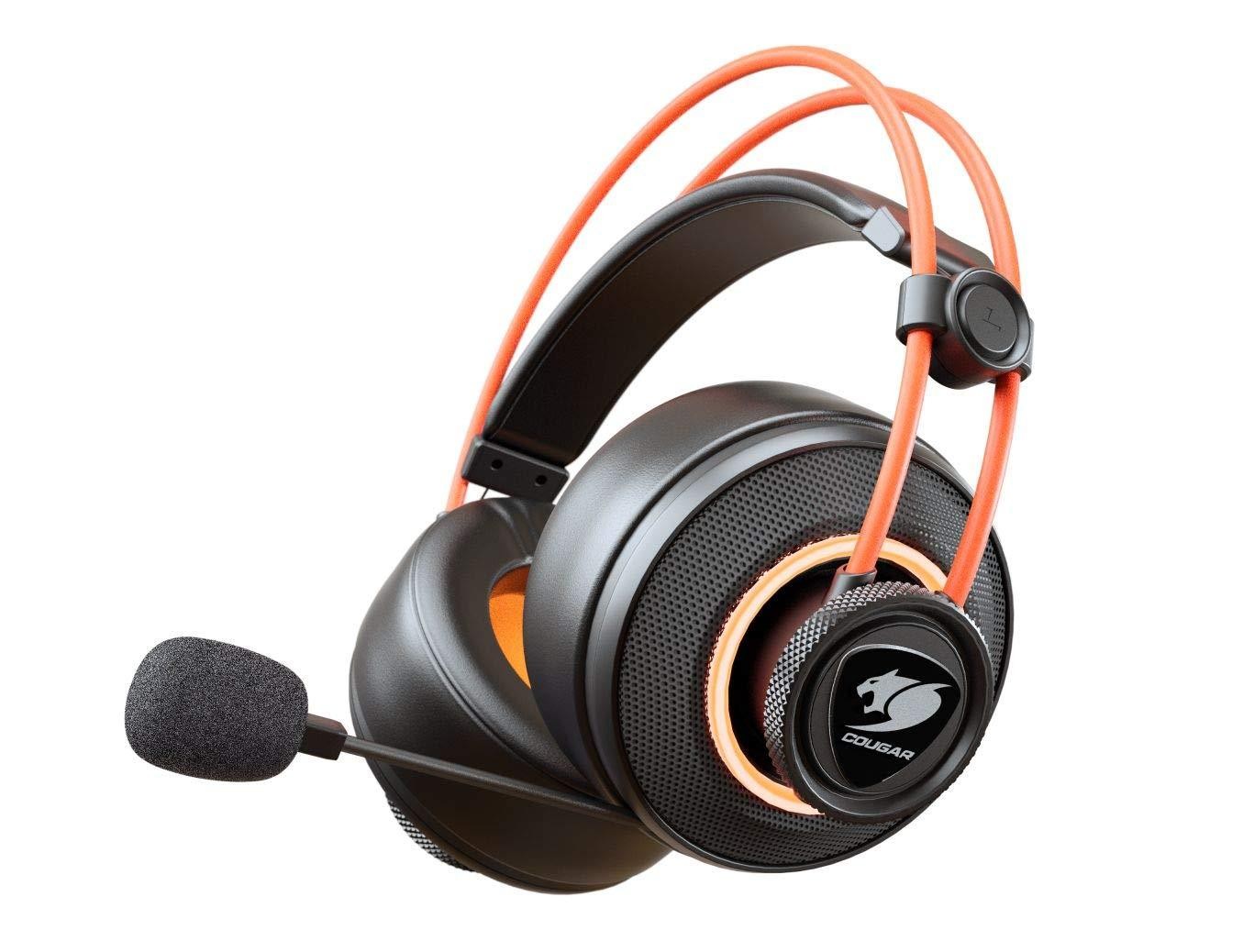 Cougar Immersa Pro Ti Gaming Headset - Ultimate 7.1 Virtual Suround and Brilliant Lighting Effect - USB and 3.5m Phone Plug for PC Gaming, PS4