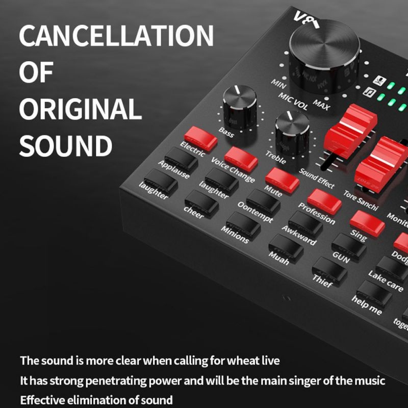 axGear V8S Sound Card for Broadcast Livestream Mobile Phone Microphone External