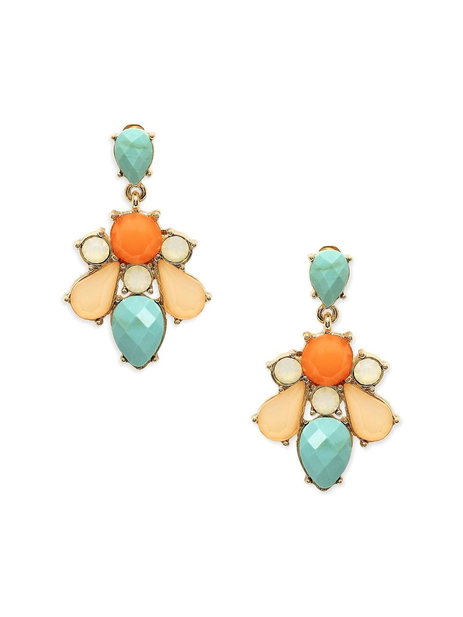 Accessorize London Eclectic Gem Short Dangler Earrings