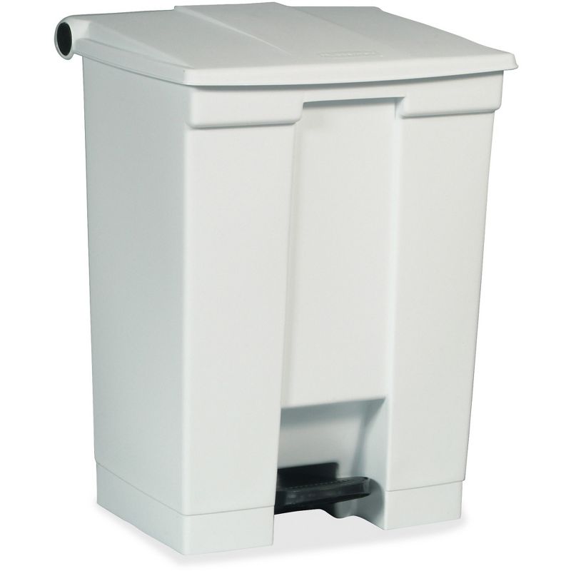 Rubbermaid 8 Quart Traditional Square Top Bedroom, Bathroom, and Office Wastebasket Trash Can, White (2 Pack)