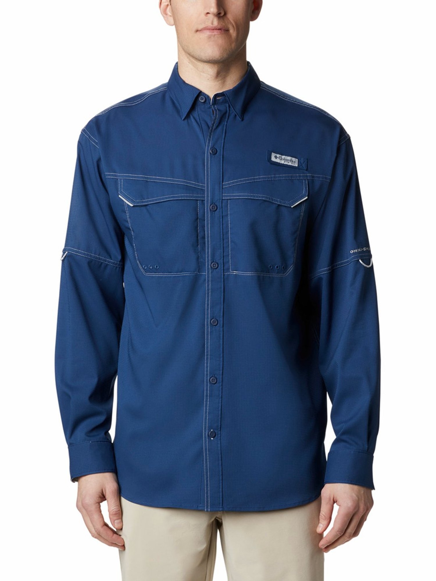 Columbia Blue Regular Fit Low Drag Offshore Shirt