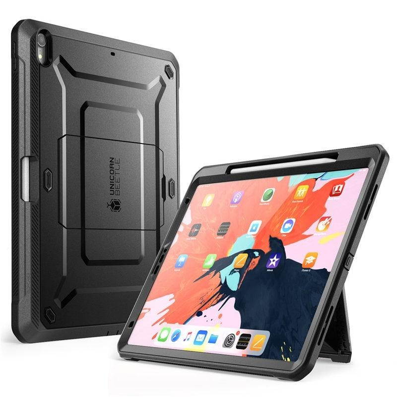 ipad pro 11 case 2018, supcase support pencil charging with built-in screen protector full-body rugged kickstand protective cas