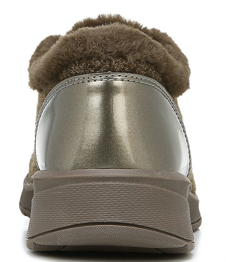 Bzees Premium Golden Brown Faux Fur Lined Washable Wedge Booties